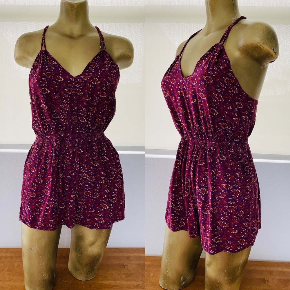 Cute Boho Backless Shorts ROMPER Medium As-Is
